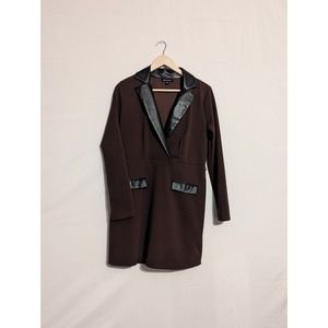 Max + ash NWT brown with black pleather business casual dress size large